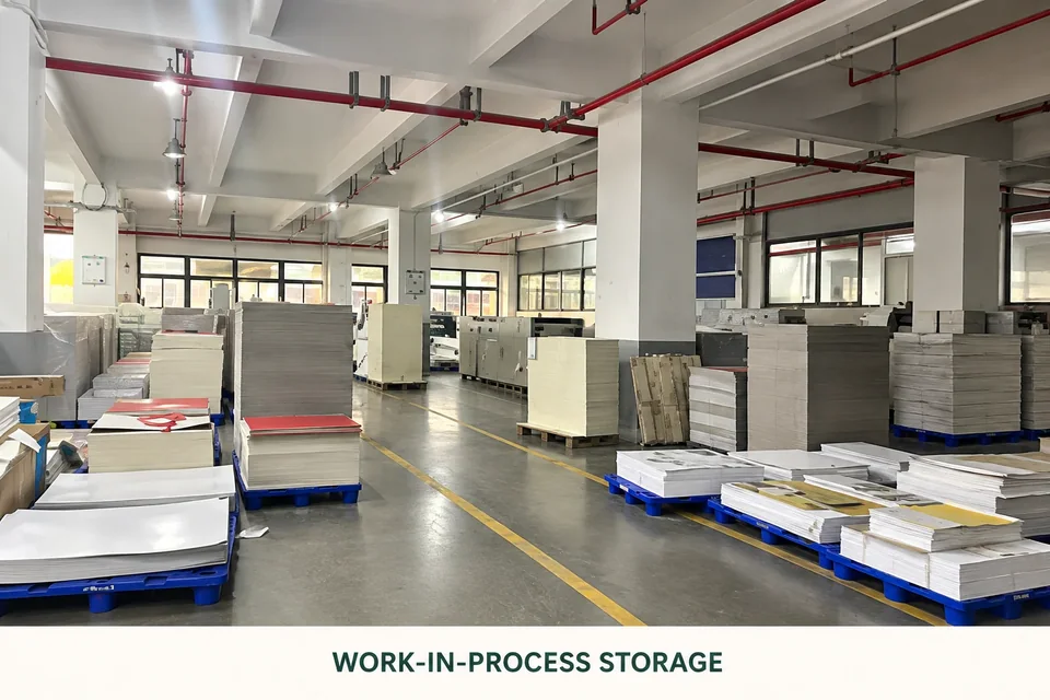 Work-in-Process Storage — owner-supplied scene, AI-enhanced and retouched